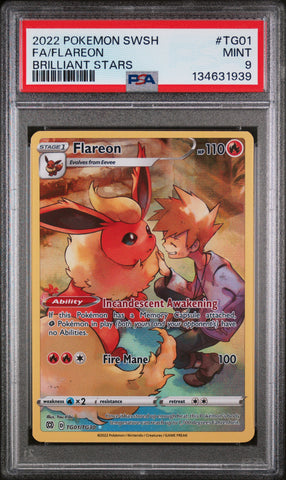 PSA 9 - FA/FLAREON BRILLIANT STARS 2022 POKEMON SWORD & SHIELD BRILLIANT STARS