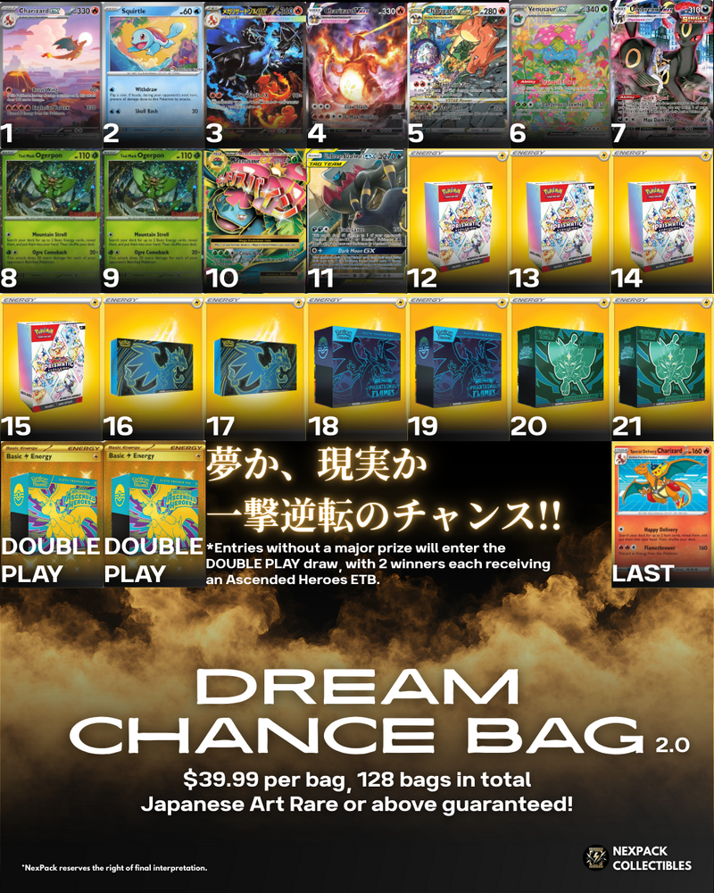 NexPack Deam Chance Bag 2.0!!! 夢か、現実か 一撃逆転のチャンス!! (PICK-UP ONLY)