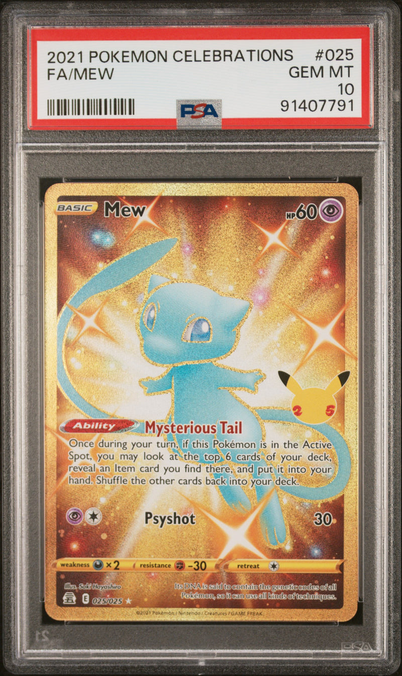 PSA 10 - FA/MEW 2021 POKEMON CELEBRATIONS 025