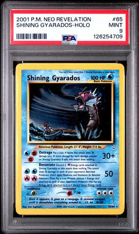 2001 POKEMON NEO REVELATION #65 SHINING GYARADOS-HOLO PSA9