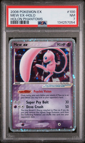 PSA 7 - MEW EX-HOLO HOLON PHANTOMS 2006 POKEMON EX HOLON PHANTOMS