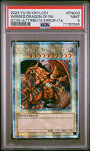 WINGED DRAGON OF RA QCSE-ATTRIBUTE ERROR-ITA 2023 YU-GI-OH! LC01-LEGENDARY COLLECTION: 25TH ANNIVERSARY EDITION PSA 9