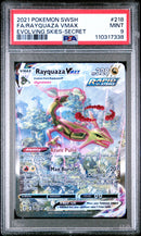 PSA 9 - FA/RAYQUAZA VMAX EVOLVING SKIES-SECRET 2021 POKEMON SWORD & SHIELD EVOLVING SKIES