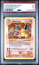 PSA 3 CHARIZARD-HOLO SHADOWLESS 1999 POKEMON GAME