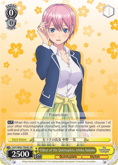 Eldest of the Quintuplets, Ichika Nakano (5HY/W83-TE04S SR) [The Quintessential Quintuplets]