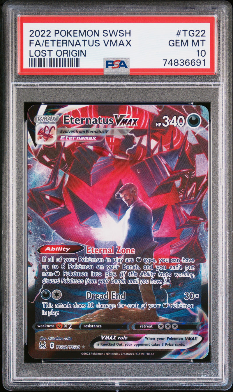 PSA 10 - FA/ETERNATUS VMAX LOST ORIGIN 2022 POKEMON SWORD & SHIELD LOST ORIGIN