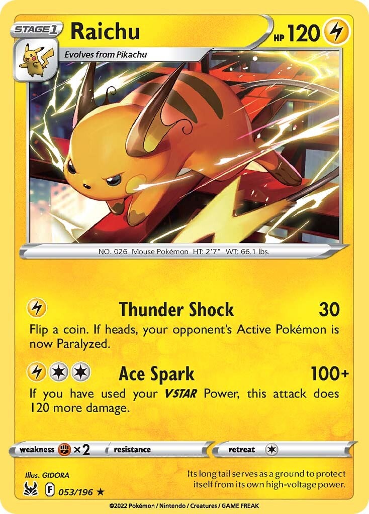 Raichu (053/196) [Sword & Shield: Lost Origin]