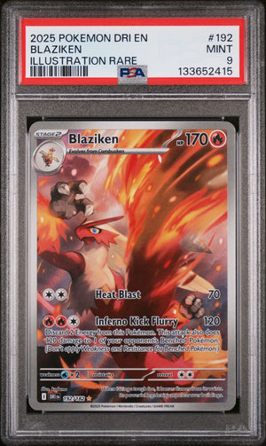 PSA 9 - BLAZIKEN ILLUSTRATION RARE 2025 POKEMON DRI EN-DESTINED RIVALS