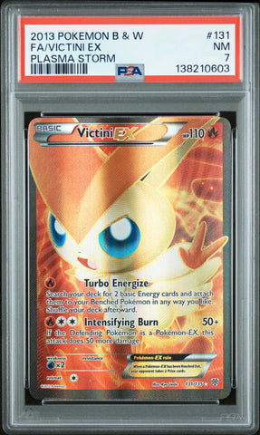 PSA 7 - FA/VICTINI EX PLASMA STORM 2013 POKEMON BLACK & WHITE PLASMA STORM