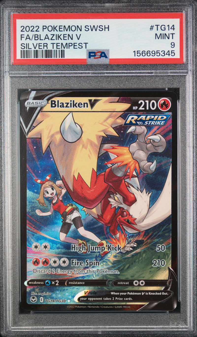 PSA 9 - FA/BLAZIKEN V SILVER TEMPEST 2022 POKEMON SWORD & SHIELD SILVER TEMPEST