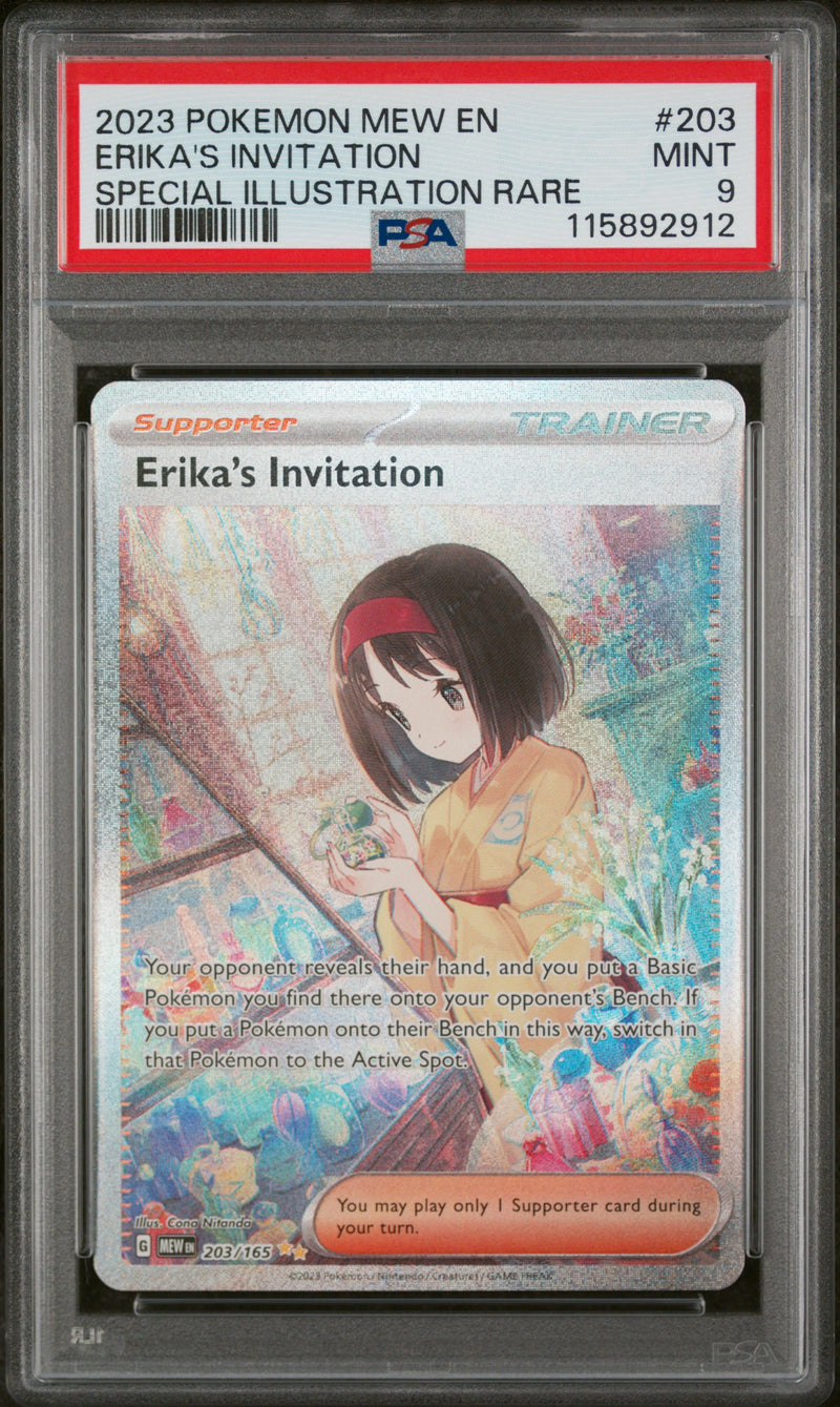 PSA 9 - ERIKA'S INVITATION SPECIAL ILLUSTRATION RARE 2023 POKEMON MEW EN-151