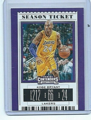 2019 PANINI CONTENDERS SEASON TICKET CARD #32 BASKETBALL KOBE BRYANT LAKERS