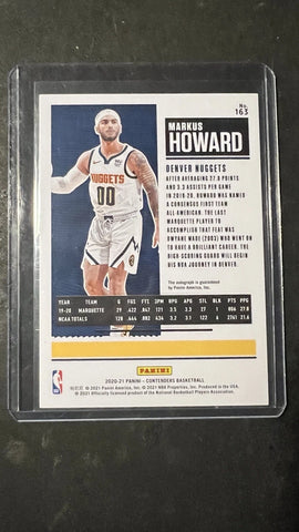 Markus Howard 2020-21 Contenders Rookie Ticket Auto Autograph RC #163