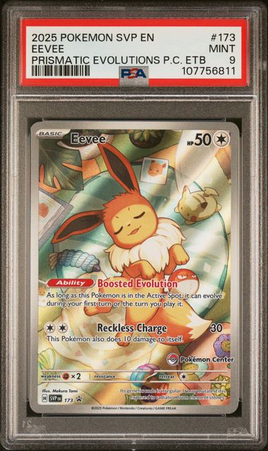 PSA 9 - EEVEE PRISMATIC EVOLUTIONS PC ETB 2025 POKEMON SVP EN-SV BLACK STAR PROMO PSA MINT 9