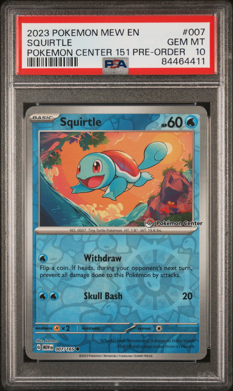 PSA 10 - SQUIRTLE POKEMON CENTER 151