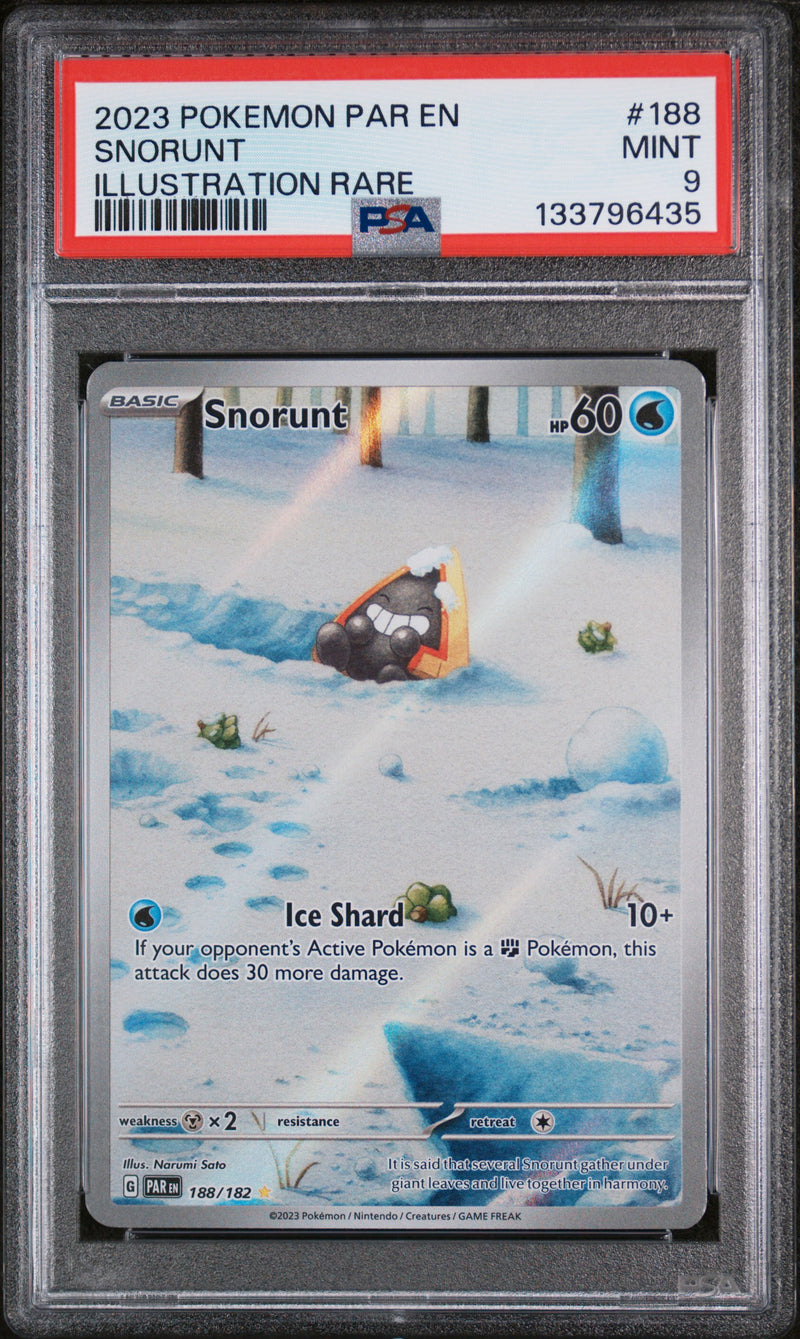 PSA 9 - SNORUNT ILLUSTRATION RARE 2023 POKEMON PAR EN-PARADOX RIFT
